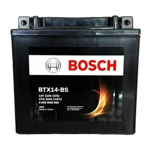 Batería De Moto Btx14-Bs / Ytx14 Bosch Negro