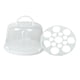 thumbnail image 5 of Portador De Pasteles Con Tapa, Caja De Pasteles Portátil A Prueba De Polvo Para Donuts De Picnic De Fiesta, 8 Pulgadas Con Estante, 5 of 5