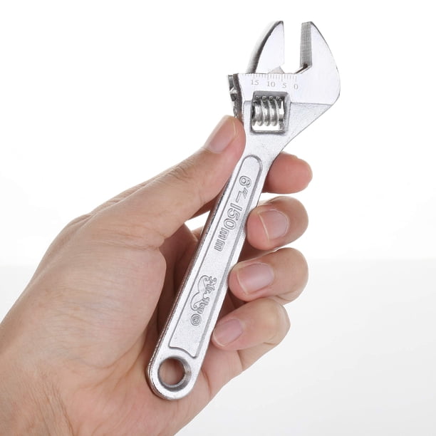 Mr. Pen - Llave ajustable pequeña, 6 pulgadas, mandíbula hexagonal con apertura de 3/4 de pulgada, fabricada en acero al carbono tratado térmicamente