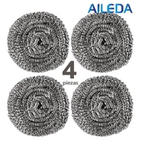 Set 4 Virutilla Aileda Esponja De Acero Para Olla Y Cocina