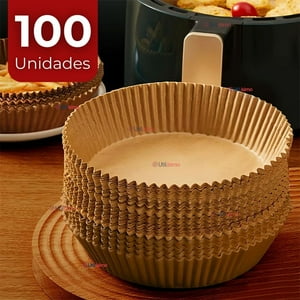 Line - Kit De 100 Unidades Forros Desechables Antiadherentes Papel Para Freidora De Aire