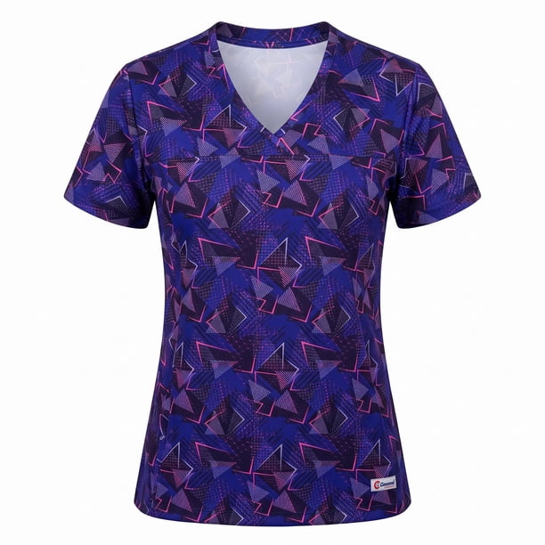 Delantal Mujer tela elasticada estampada.