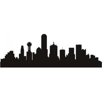 Rienda Libre Graphics - Decomural Dallas Texas Usa City Skyline Ws-15429