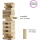 thumbnail image 2 of Juego de torre de madera de 15 cm, juego de construcción con bloques para niños y adultos, juego de torre derribable al aire libre, un juego, 2 of 5