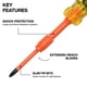 thumbnail image 4 of Destornillador Klein Tools 32306INS aislado 1000 V 6 en 1, 4 of 6