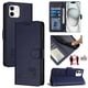 thumbnail image 5 of Funda tipo cartera FOXDOCK para iPhone 12 con soporte, ranuras, RFID, diseño de gato, 5 of 5