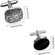 thumbnail image 2 of 2 pares de gemelos para hombre, de acero inoxidable, negros, redondos, cuadrados, estilo retro francés, clásicos, para camisa, traje, boda, negocios, graduación, regalo de joyería., 2 of 6