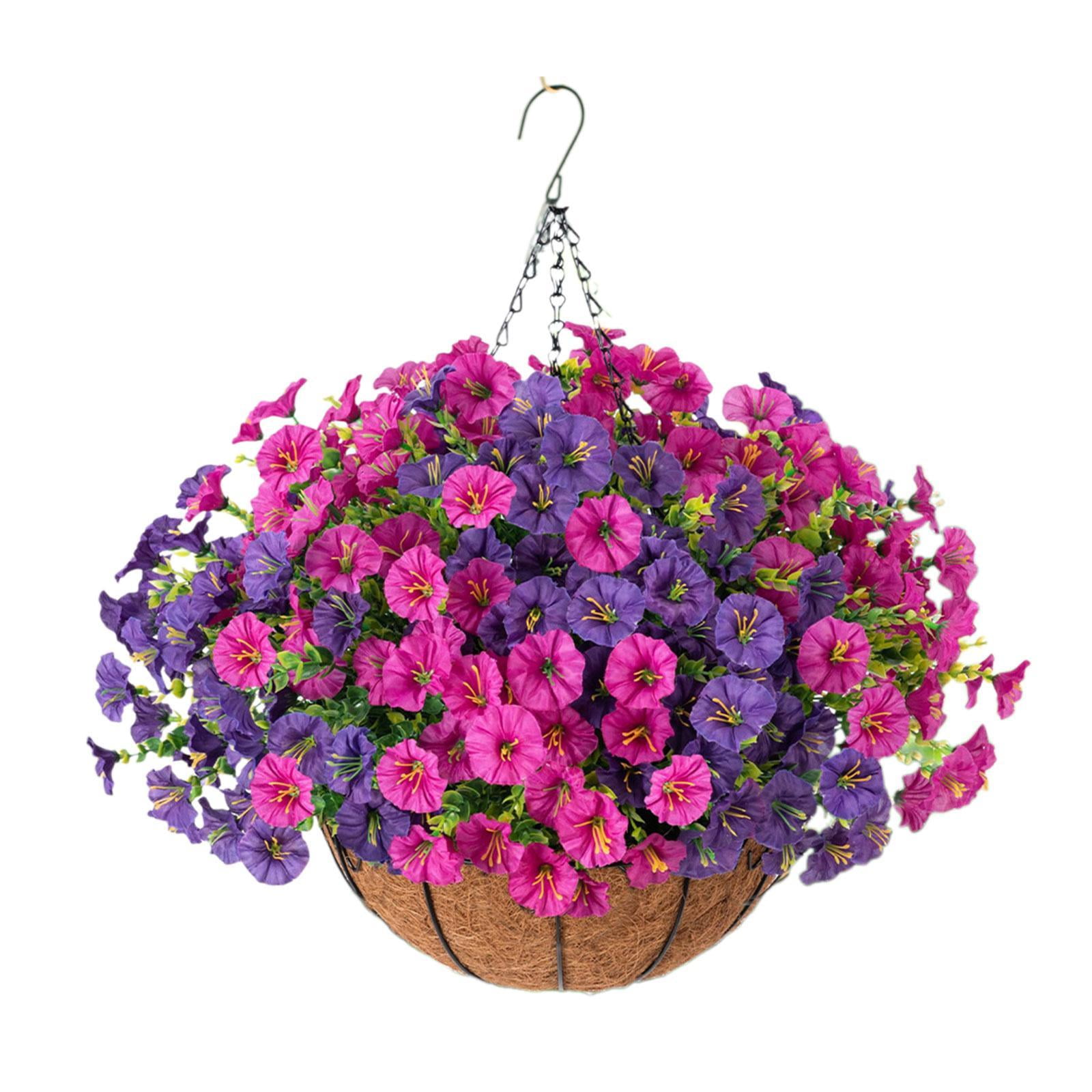 Bothyi - Jardinera De Campanilla Falsa Para Jardín, Arreglo De Campanilla Falsa, Plantas Falsas, Rosa Violeta