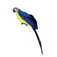Magideal - Pájaro De Espuma Artificial Con Pluma De Garra, Guacamayo, Pájaro Artificial, Modelo De Pájaro Para Patio, Césped, Pared Exterior, Decoración De Árbol , Azul