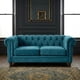 thumbnail image 1 of Sofa Florencia 2C Tela Velvet Azul Petroleo, 1 of 6