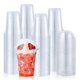 thumbnail image 1 of Vasos de plástico Lilymicky de 12 onzas con tapas en forma de cúpula para café helado, 100 juegos, 1 of 8