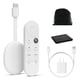 thumbnail image 1 of Google Chromecast con Google TV - Entretenimiento en streaming con búsqueda por voz - Mira películas, series y TV en vivo en streaming 4K HDR - Incluye funda y paño de limpieza - Snow, 1 of 9
