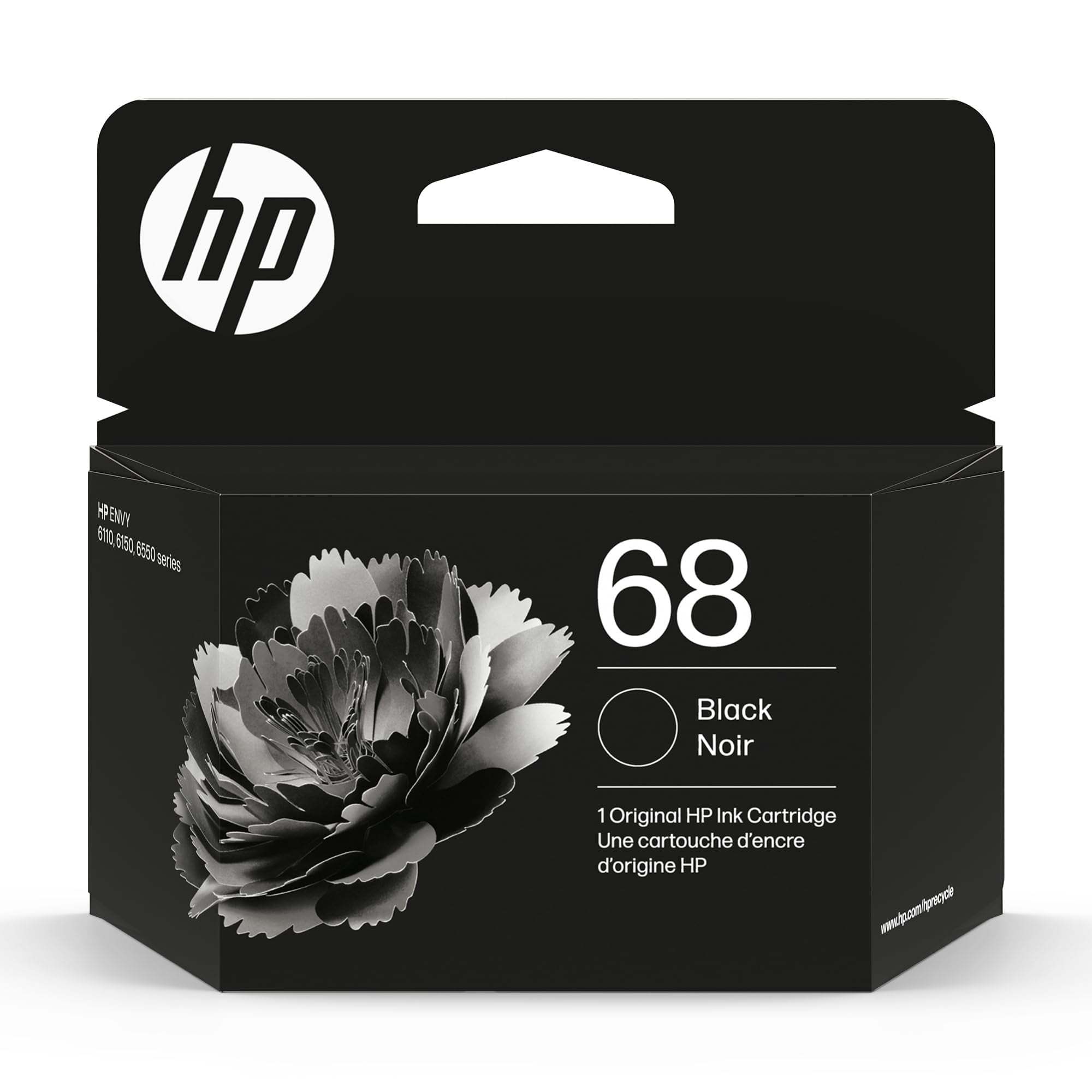 Cartucho De Tinta Negra Hp 68 | Compatible Con Las Series Envy 6100e Y 6500e | Compatible Con Instant Ink | 7fp21tn