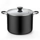 thumbnail image 1 of Antiadherente Stockpot Cook N Home, 10,5 L, con tapa de aluminio negro, 1 of 7