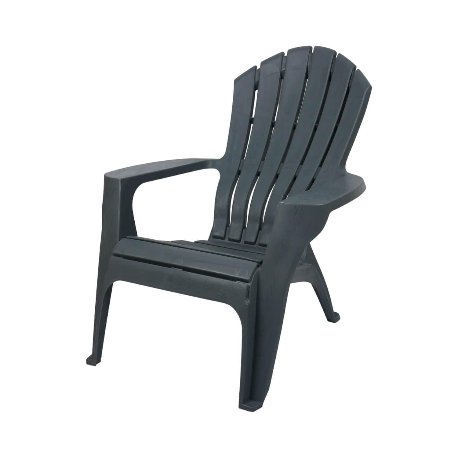 Northwest - Silla Reposera Plastica Terraza Negra Gris Tamaño Único