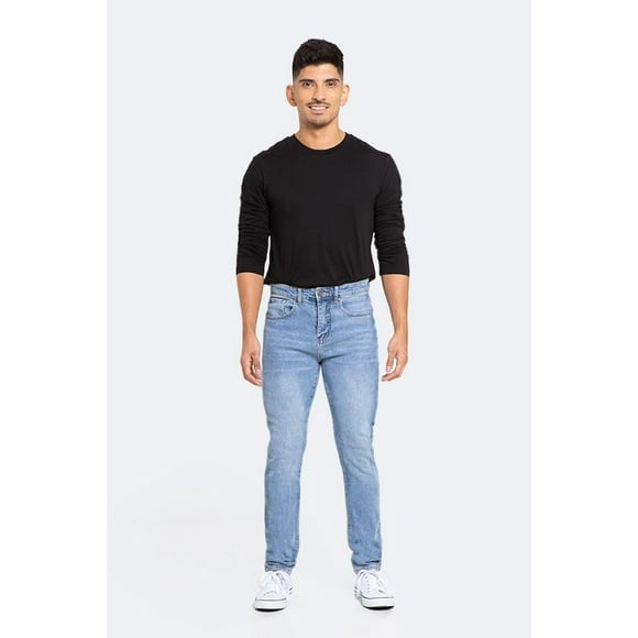 Jeans Hombre Slim azul claro Focalizado Suave Talla 38
