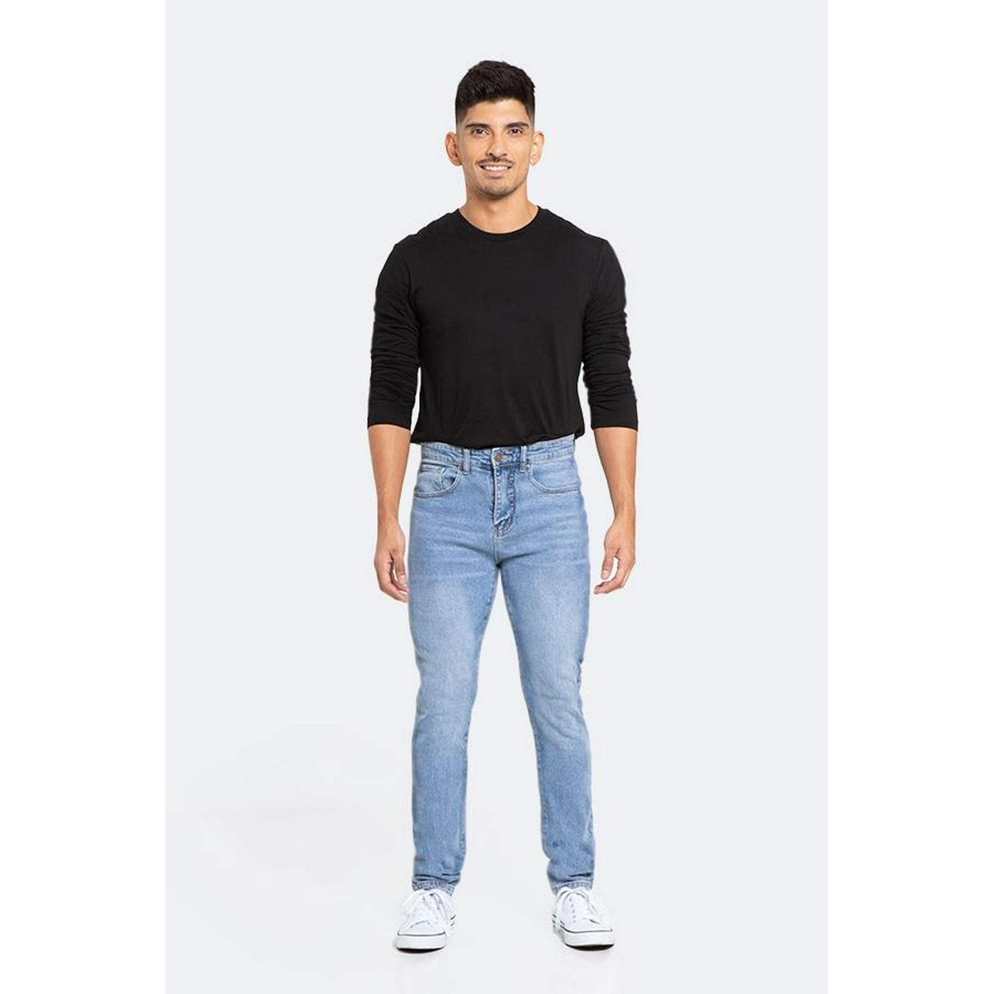 Idem - Jeans Hombre Slim Azul Claro Focalizado Suave Talla 38