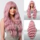 thumbnail image 1 of suxuMhao Peluca Sintética sin Pegamento, Peluca Larga Rosa de 26IN con Ondas Corporales, Tirantes Ajustables y Gorro Transpirable, Peluca de Cabello Sintético Ligera de Aspecto Natural para Uso, 1 of 1