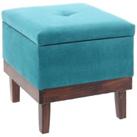 Máxima Design - Pouf Baúl Emilia Calipso Felpa 45X45X46 Cm