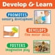 thumbnail image 4 of Set de juego Sensory Bin Construction Zone Creativity para niños, 4 of 9