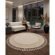 thumbnail image 4 of Alfombra de Sisal Redonda 100cm Diseño con Relieve Nordico, 4 of 6