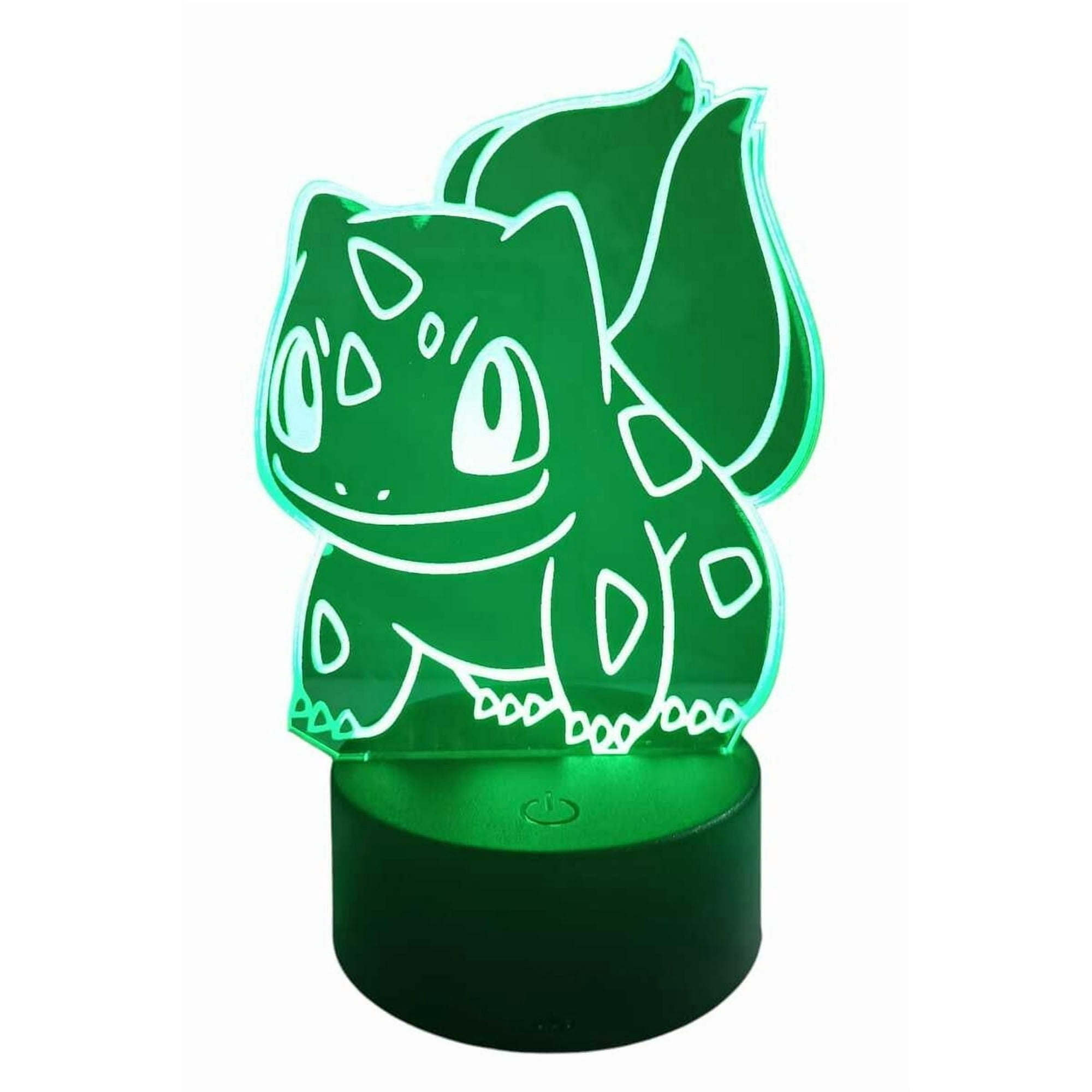 Lampara Ilusion 3d Bulbasaur De 7 Colores, Base Touch