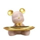 thumbnail image 3 of Estatuilla De Oso Bandeja De Almacenamiento Organizador De Escritorio Para Comedor Entrada Tienda Rosa, 3 of 3