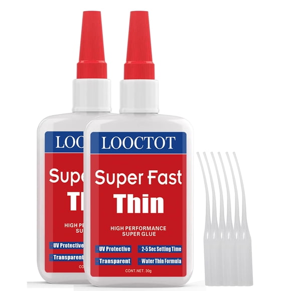 Superpegamento LOOCTOT de 60 g de grosor (60 ml), se seca rápido y es resistente al agua