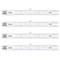 Paquete De 4 Bombillas Halógenas Xbocmy, 300 W, 118 Mm, 120 V, R7S