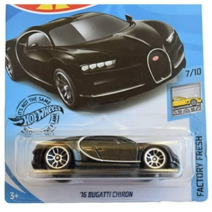 Hot Wheels Factory Fresh 7/10 '16 Bugatti Chiron 89/250, Negro