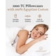 thumbnail image 4 of Juego de fundas de almohada Good Sleep Bedding, 1000 hilos, algodón egipcio blanco, 4 of 7
