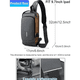thumbnail image 4 of Bolso Banano Belug Cruzado Bandolera Antirrobo Impermeable Negro, 4 of 5