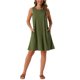 thumbnail image 2 of INSPIRE CHIC Vestidos de Verano para Mujeres Vestido de Tanque de Regreso a Clases Casual de Playa sin Mangas Suelto Camiseta Vestido con Bolsillos M Verde Militar, 2 of 6