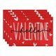 thumbnail image 1 of Juego de 6 Manteles Individuales de Corazones de Amor, Felices Placemats de Mesa de Comedor del Día de San Valentín, Decoración de Vacaciones de Aniversario de Boda San Valentín 17.7*11.8 pulgadas, 1 of 6