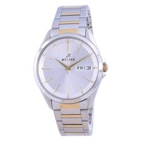Westar - Reloj Para Hombre Con Esfera Plateada Y Acero Inoxidable Bicolor Con Cuarzo 50212 Cbn 107