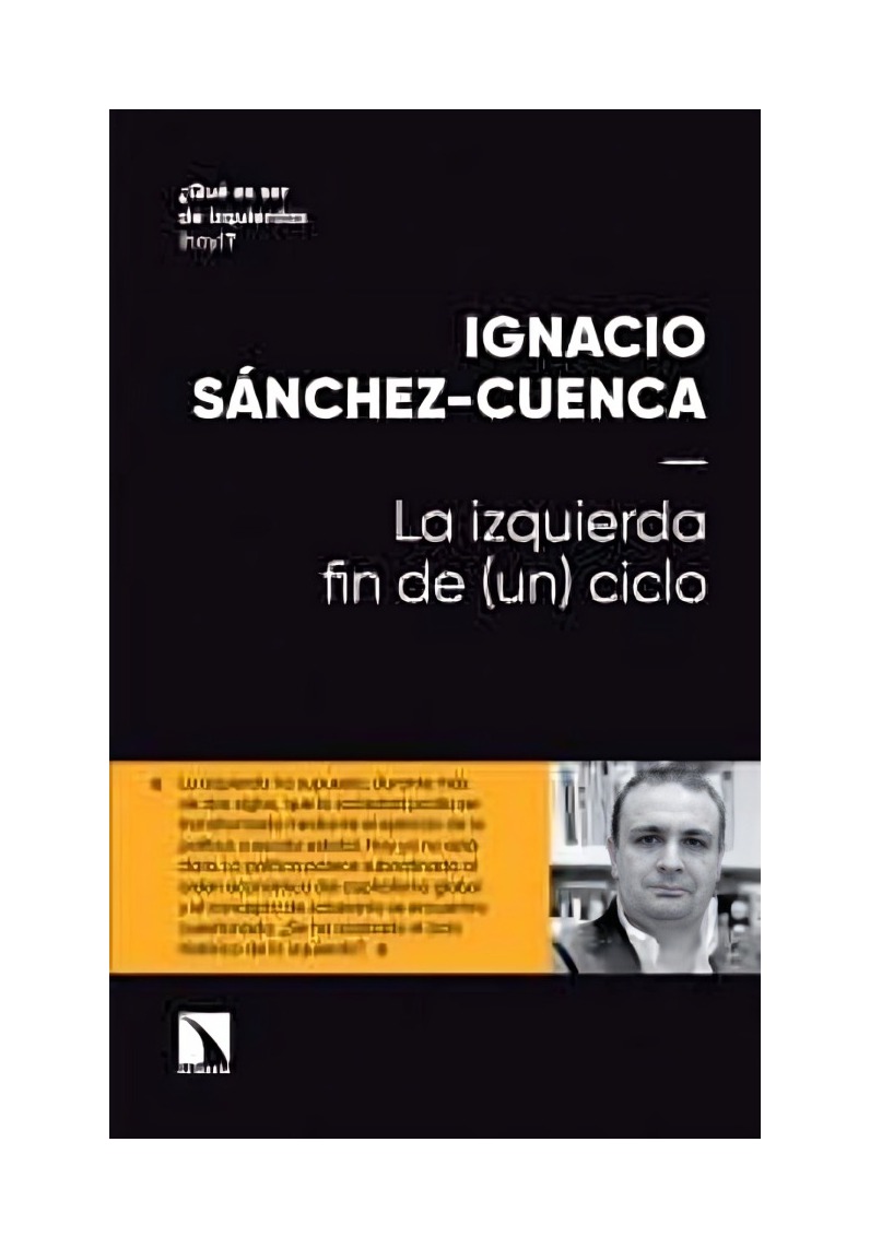 Catarata - Libro La Izquierda Fin De (Un) Ciclo Ignacio Sanchez Cue