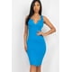 thumbnail image 2 of Saronite Vestido Corto Básico Ajustado con Escote Abierto, Azul Ibiza (Mujer), 2 of 2