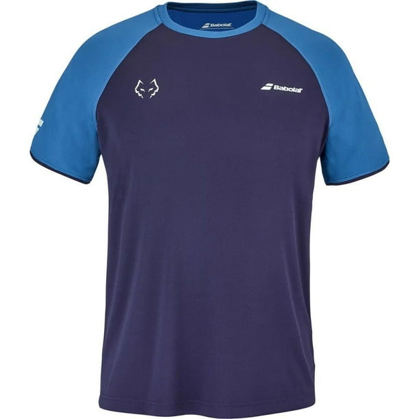 Polera Babolat Crew Neck Tee Juan Lebron Azul Tenis Padel
