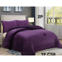 Mundo Shopping - Cobertor De Invierno Plush Liso 2 Plazas Morado
