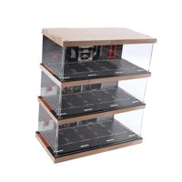 Magideal - 1/64 Paisaje Diorama Estacionamiento Vehículo Garaje Escaparate Soporte De Exhibición Variable Protección Decoración De Escritorio Para Aleación Coche 3 Niveles