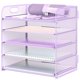 thumbnail image 1 of Bandeja Organizadora de Papeles Sinboun de 5 Niveles Metálica Color Morado, 1 of 6
