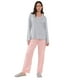 thumbnail image 1 of Pijama Mujer Largo Encaje Gris Corona, 1 of 5