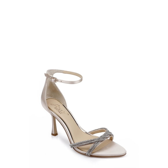Sandalia Jewel Badgley Mischka Vani con Correas Brillantes