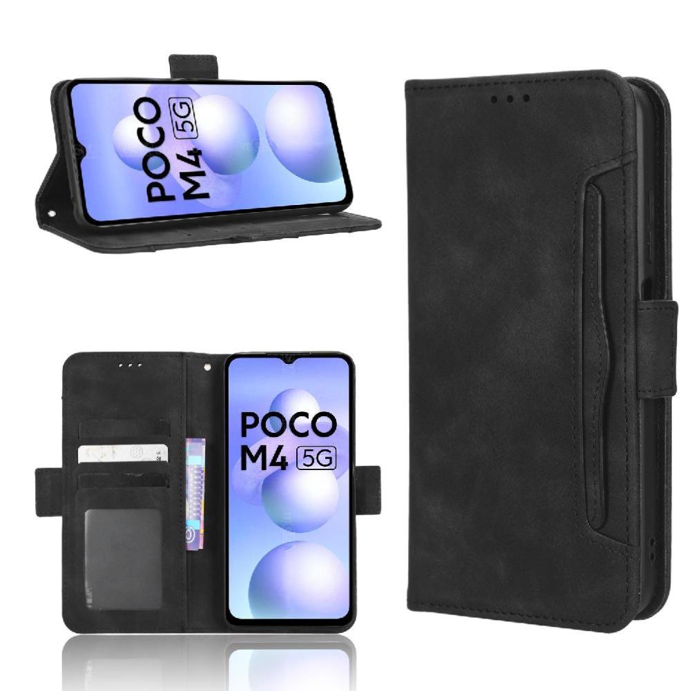 Funda Tipo Billetera Foxdock Para Xiaomi Poco M4 5G – Tapa Flip Con Tarjetero