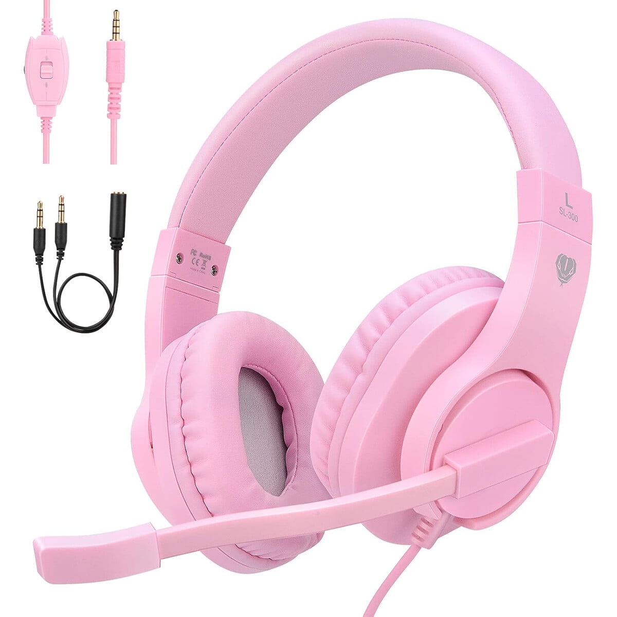Audafonos Shinepick Overear 40mm Micrafono Niaos Rosado