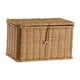 thumbnail image 4 of Canasta de almacenamiento con tapa Organizador doméstico de almacenamiento Rectangular para la mesa de la sala de estar Pantelera de baño de cocina de 24CMX14CMX14CM, 4 of 5