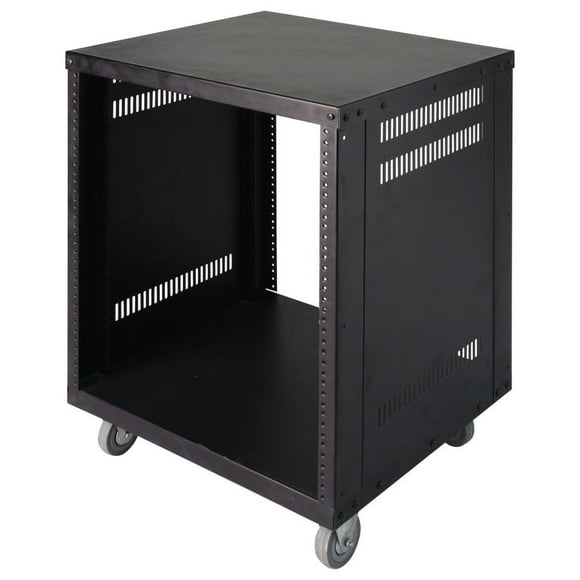 Rack metalico de 12 espacios con ruedas Superlux Rs 912