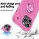 thumbnail image 5 of Funda KCJ para iPhone 15 Pro de 6,1" Rosa con Soporte de Anillo Giratorio, 5 of 8