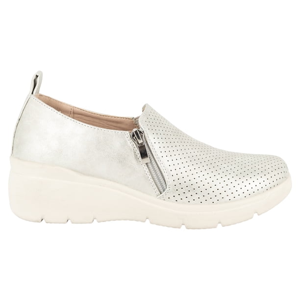Zapatilla Confort Casual Fayet Plateado Passer