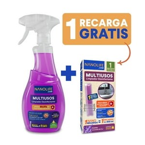 Limpiador Multiusos Desinfectante Lavanda Nanolife - Kit Inicial (1X + Gat)
